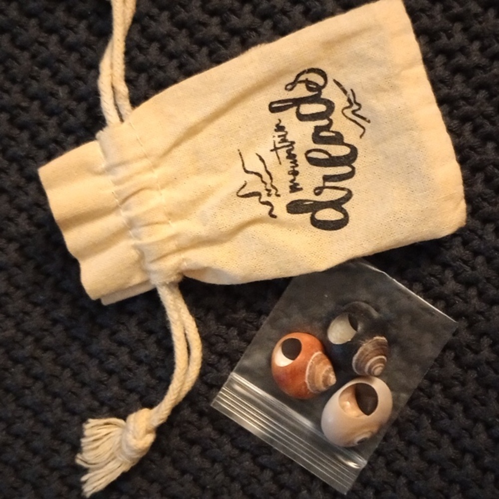 Dreadlock Shell Decor-Bridal/Casual-Set of 3 (7mm & 8mm-inner circumference)